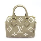 Louis Vuitton Speedy Bandouliere 20 Monogram Empreinte Boston Bag Tourterelle