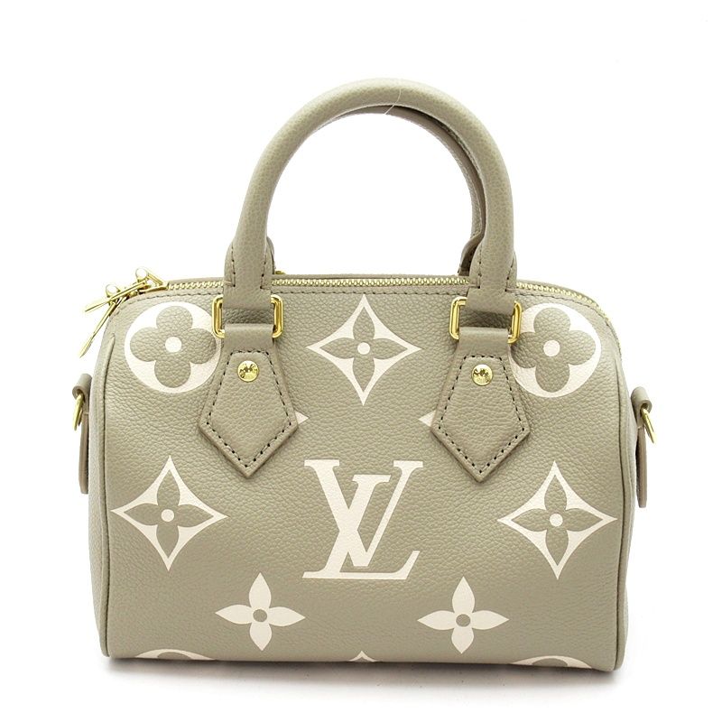 Louis Vuitton Speedy Bandouliere 20 Monogram Empreinte Boston Bag Tourterelle — view 4