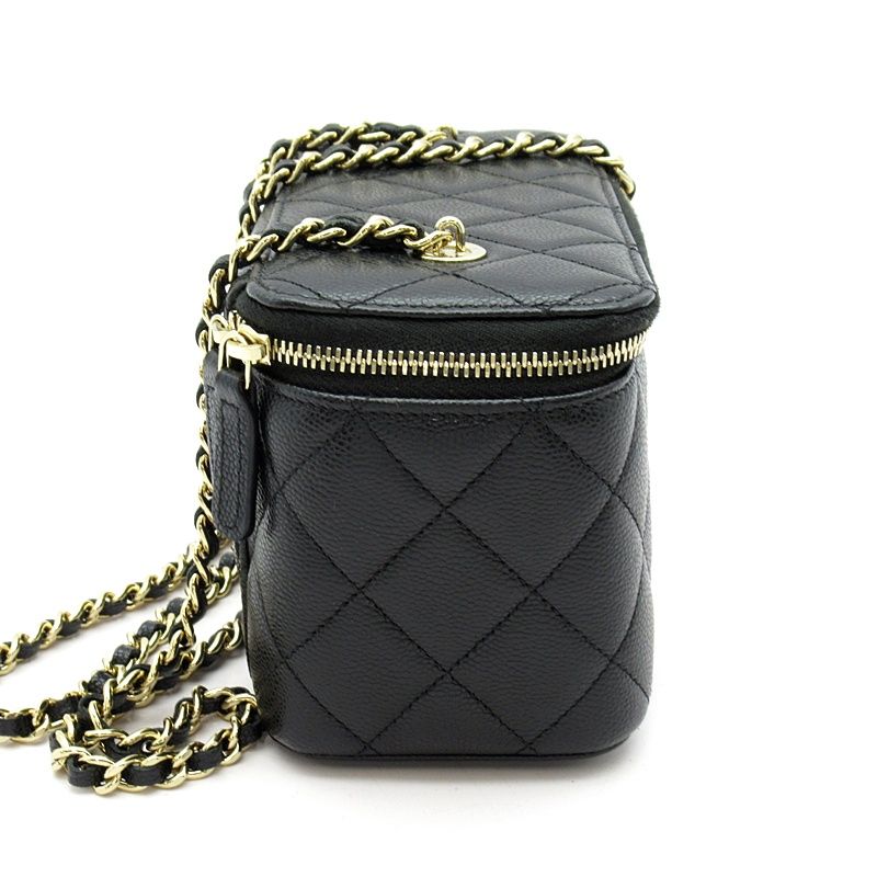 Chanel Timeless Classic Small Vanity Caviar Leather Shoulder Bag Black — view 5