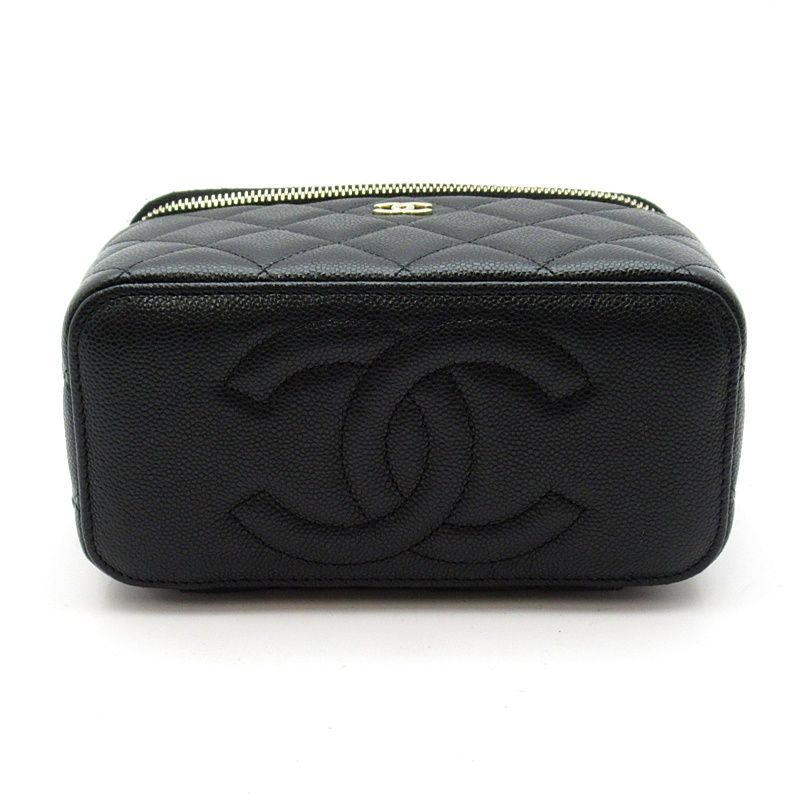 Chanel Timeless Classic Small Vanity Caviar Leather Shoulder Bag Black — view 6