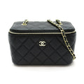 Chanel Timeless Classic Small Vanity Caviar Leather Shoulder Bag Black