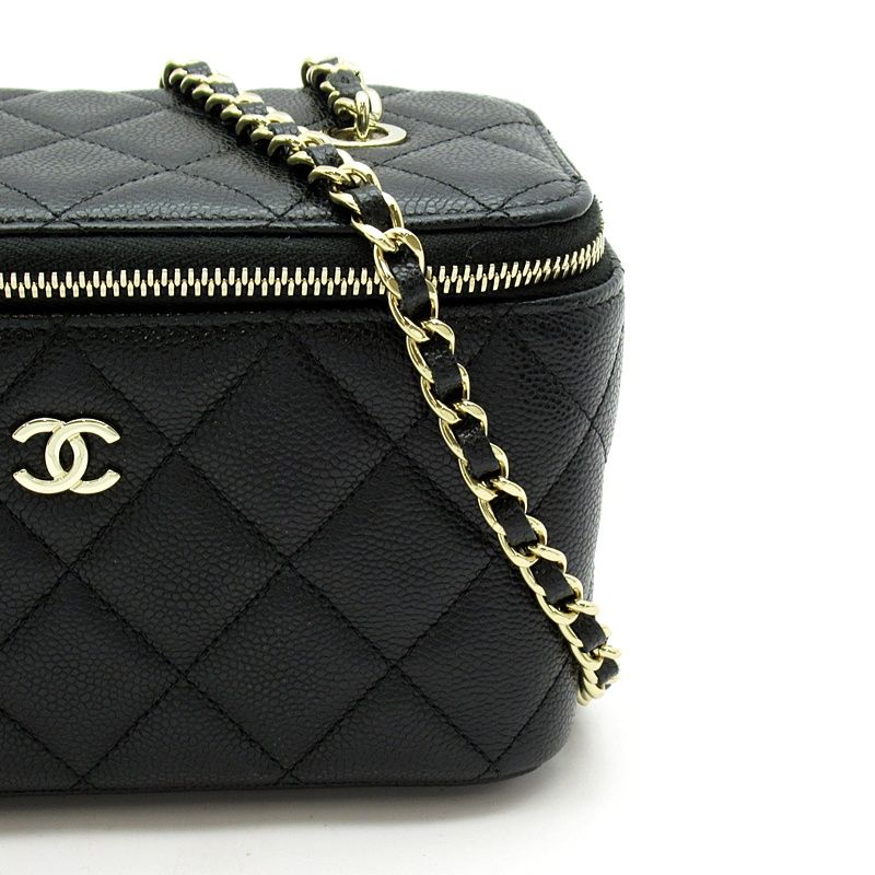 Chanel Timeless Classic Small Vanity Caviar Leather Shoulder Bag Black — view 2