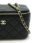 Chanel Timeless Classic Small Vanity Caviar Leather Shoulder Bag Black — view 2