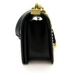 Chanel Boy Chain Shoulder Bag Lambskin Black — view 2
