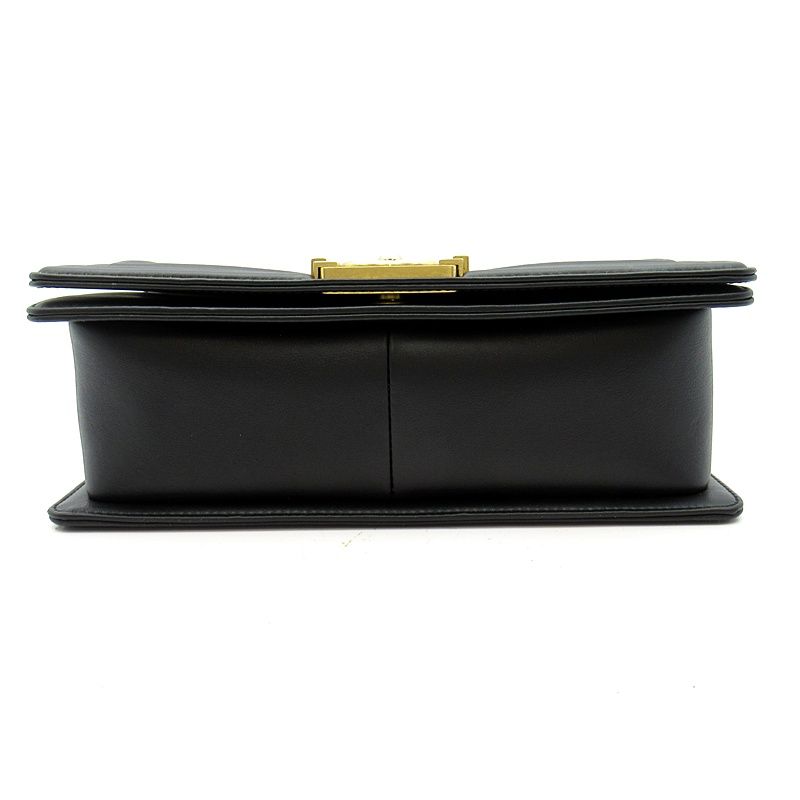 Chanel Boy Chain Shoulder Bag Lambskin Black — view 5