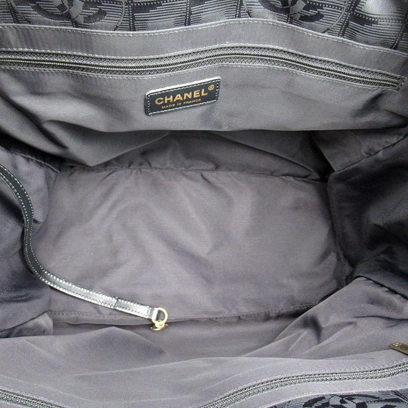 Chanel New Travel Line Tote Nylon Calf Black — view 7
