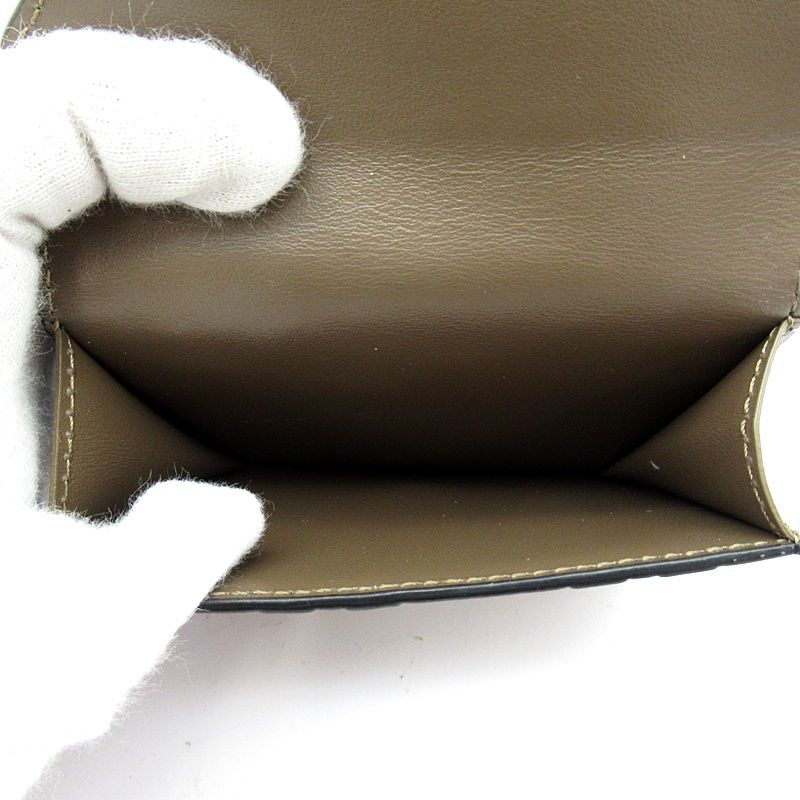 Fendi FF Diamond Trifold Wallet Leather Brown — view 5
