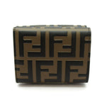 Fendi FF Diamond Trifold Wallet Leather Brown — view 2