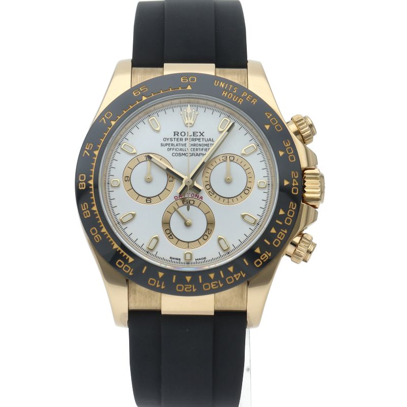 Rolex Cosmograph Daytona Watch Box 18k Yellow Gold Rubber White Polished — view 2