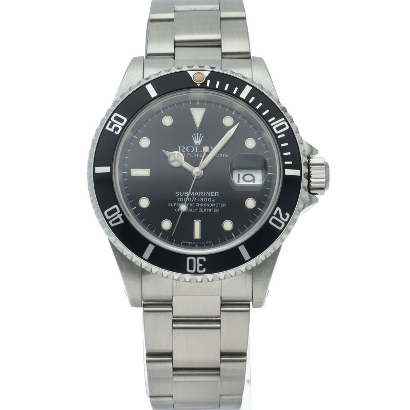 Rolex Submariner Date Tritium Box SS Watch Black Polished Beauty — view 2