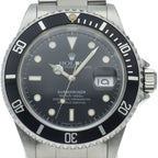 Rolex Submariner Date Tritium Box SS Watch Black Polished Beauty