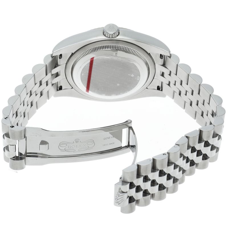 Rolex Datejust 36 Watch Diamond 18k White Gold SS Black — view 5