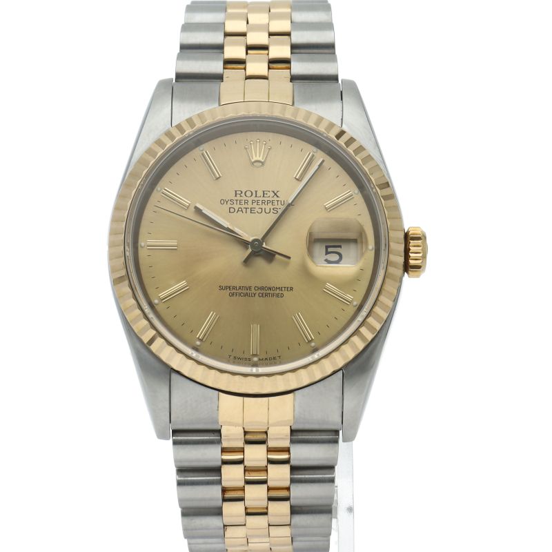 Rolex Datejust Watch 18k Yellow Gold SS Chien Color Polished — view 2