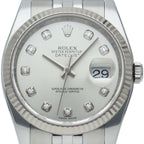Rolex Datejust 36 Watch Diamond Box 18k