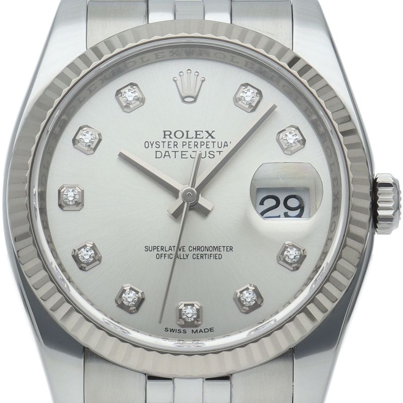 Rolex Datejust 36 Watch Diamond Box 18k