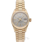 Rolex Datejust Watch Computer Dial Box 18k Yellow Gold Gray — view 2