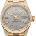 Rolex Datejust Watch Computer Dial Box 18k Yellow Gold Gray