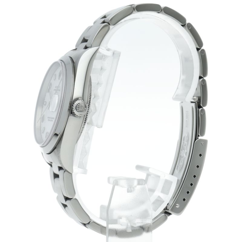 Rolex Oyster Perpetual Date Watch SS White Polished — view 3