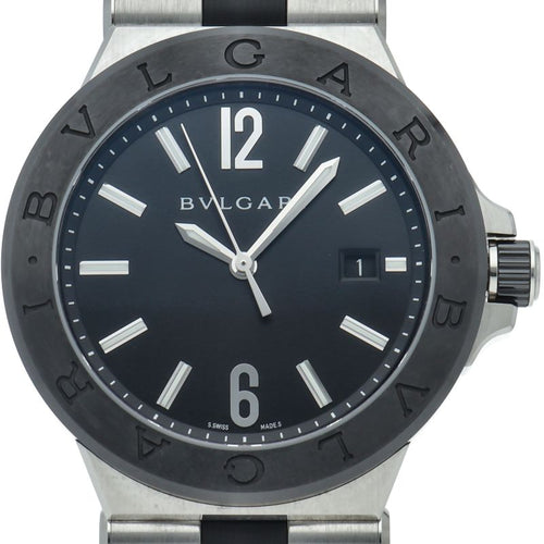Bvlgari Bulgari Diagono Ceramic Auto 42 Box SS Rubber Watch
