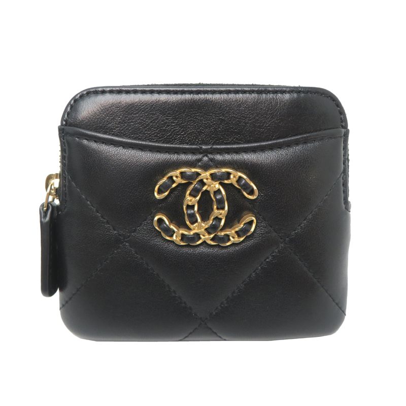 Chanel Coin Case Coin Purse Black