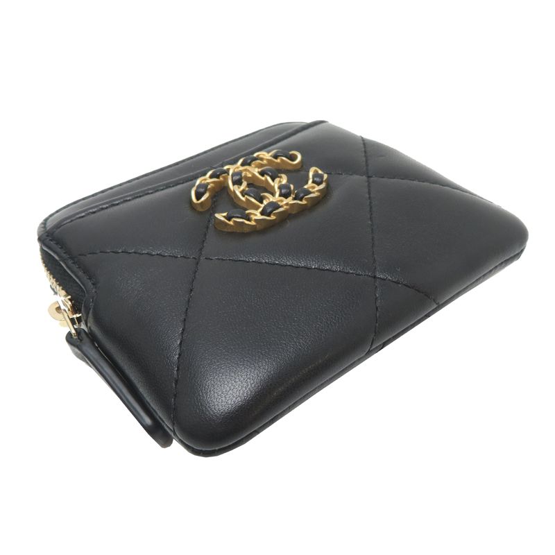 Chanel Coin Case Coin Purse Black — view 3