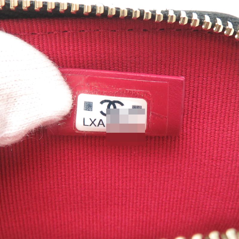 Chanel Coin Case Coin Purse Black — view 7