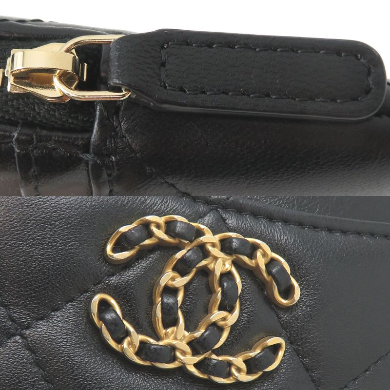 Chanel Coin Case Coin Purse Black — view 9