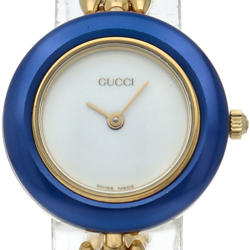 Gucci Change Bezel Watch 11 12.2 Box 6 White OH Polished