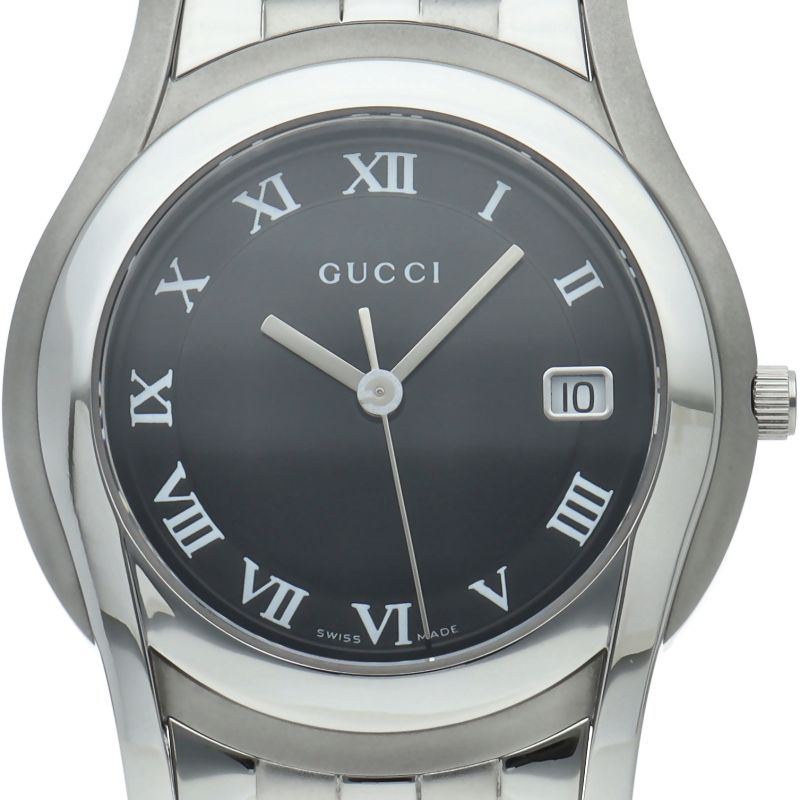 Gucci Class Watch Box SS Black Polished