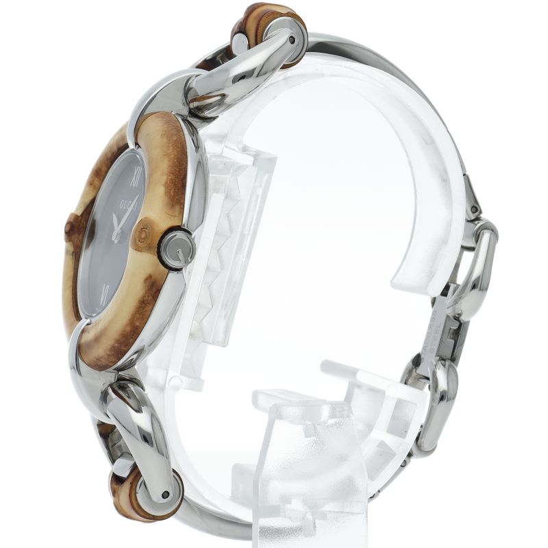 Gucci Bamboo Watch 132.4 Box SS Black Polished — view 3