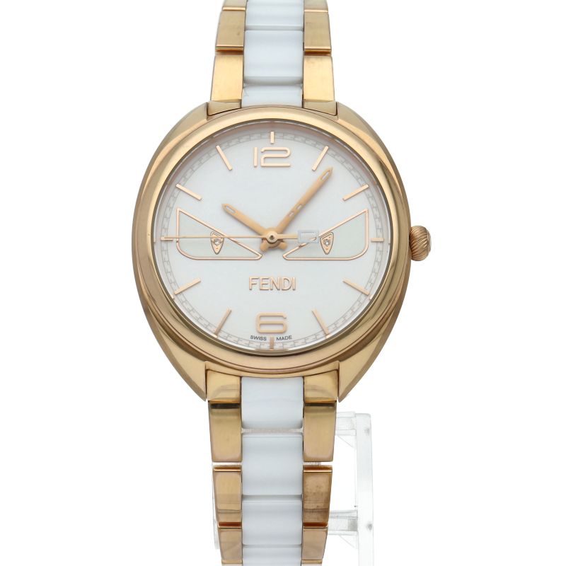 Fendi Bugsmon Star Watch Diamond Box SS Ceramic White — view 2