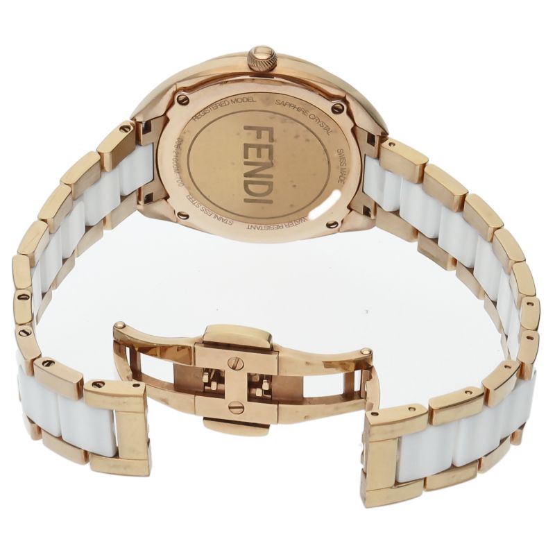 Fendi Bugsmon Star Watch Diamond Box SS Ceramic White — view 5