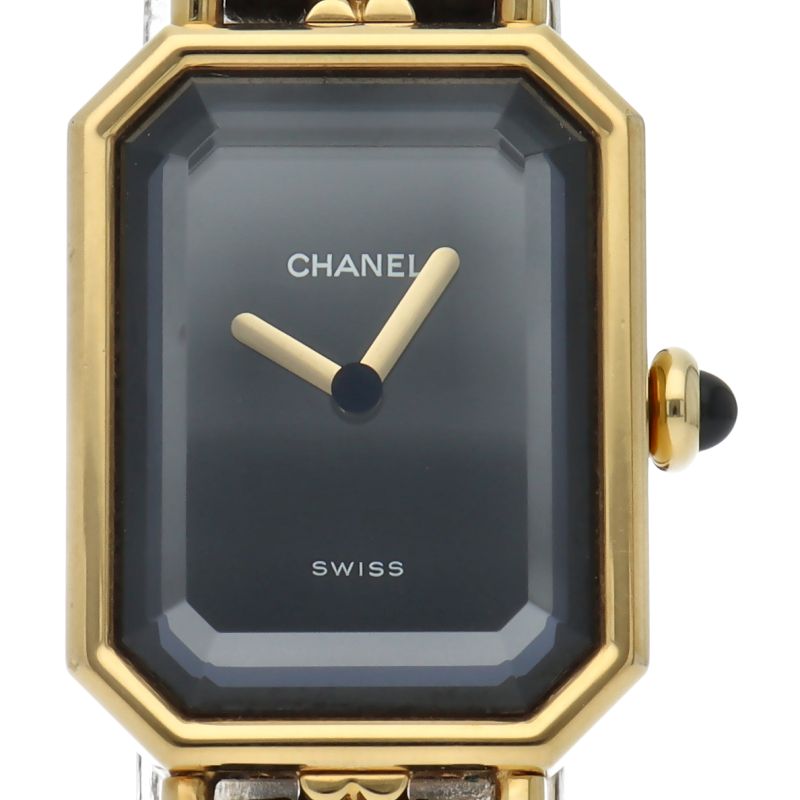Chanel Premiere M Watch Box Leather Black