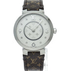 Louis Vuitton Tambour Monogram Watch 33 Diamond 2 SS Leather — view 2