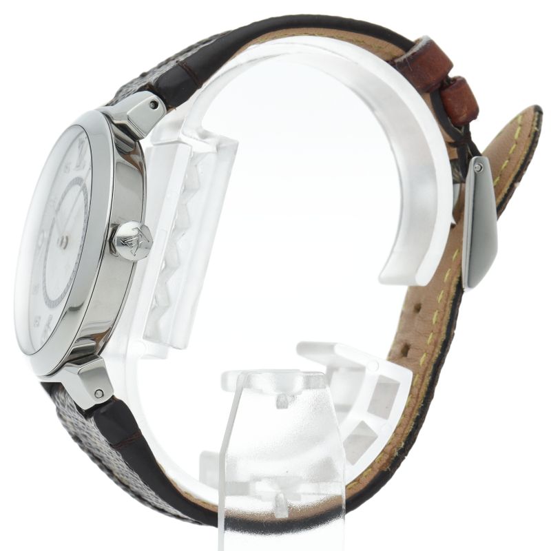 Louis Vuitton Tambour Monogram Watch 33 Diamond 2 SS Leather — view 3