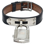 Hermes Kelly Watch Box SS Leather Silver — view 5