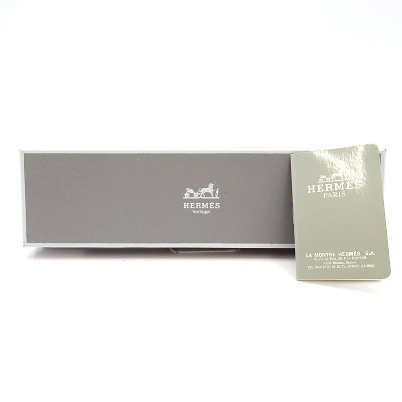 Hermes Kelly Watch Box SS Leather Silver — view 6