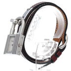 Hermes Kelly Watch Double Tour Box SS Leather Silver Medium — view 3