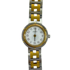Hermes Vintage Clipper Log Stainless Steel Watch Wrist Silver Gold — view 5