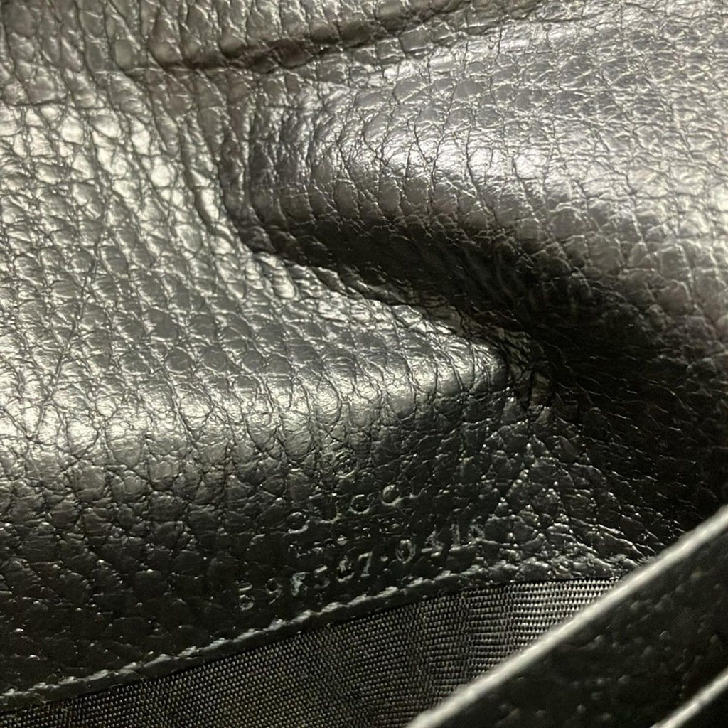 Gucci Bifold Wallet GG Marmont Plus Supreme Black Beige Khaki Leather — view 5