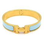 Hermes Bangle Click Gold Light Blue Bracelet