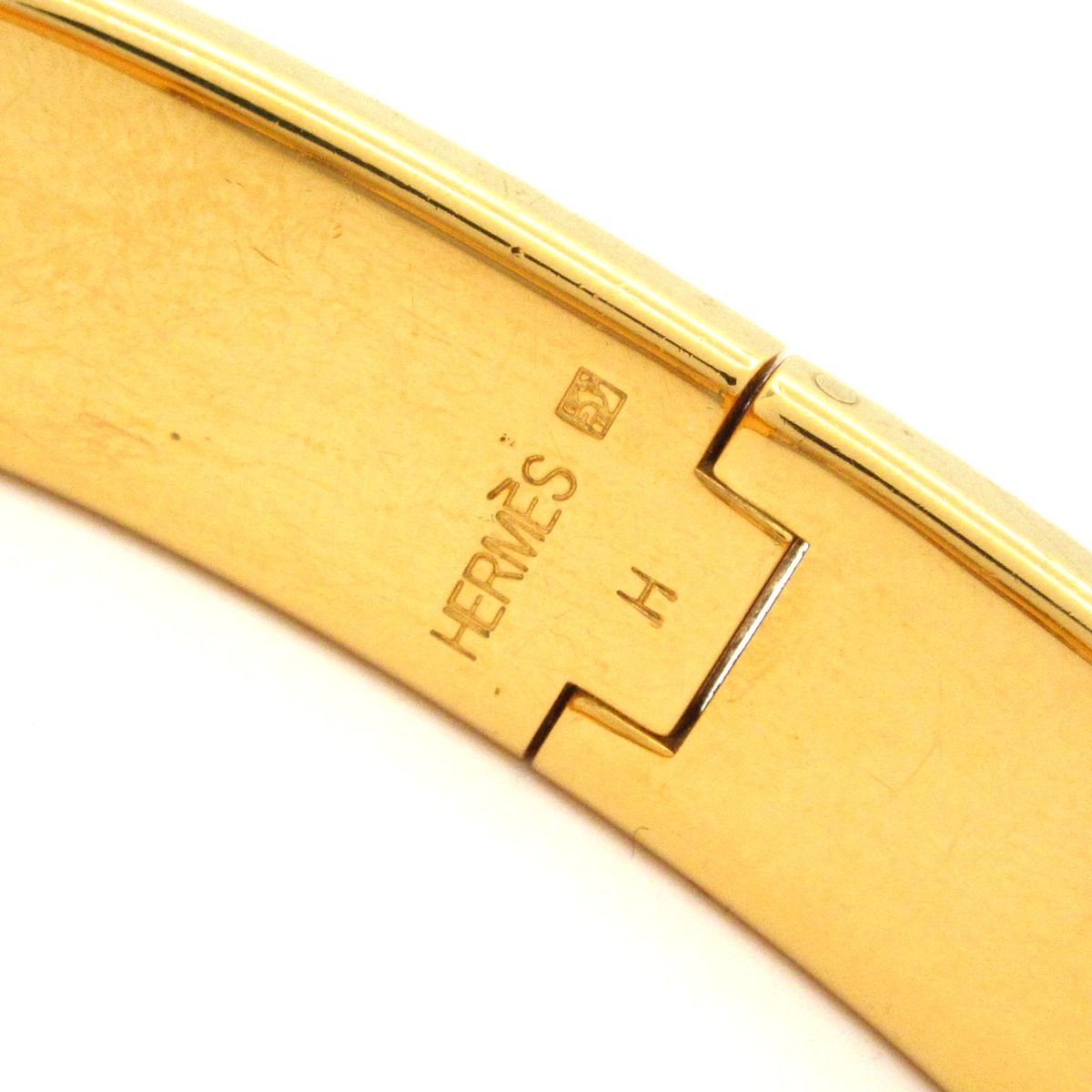 Hermes Bangle Click Gold Light Blue Bracelet — view 4