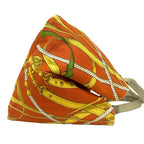 Prada Canapa Triangle Logo Plate Canvas Tote Orange Beige — view 6