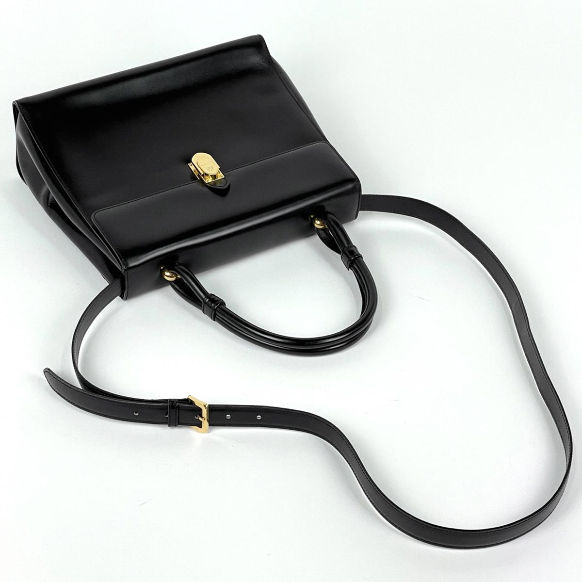 Loewe Anagram Handbag 2-Way Leather Black — view 7