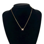 Hermes Mini Pop Necklace Logo Motif Pendant Choker Gold Pink — view 2