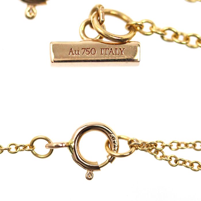 Tiffany & Co 18k Pink Gold T Circle Necklace Diamond Shell 40.5 45.5 cm — view 6