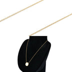 Tiffany & Co 18k Pink Gold T Circle Necklace Diamond Shell 40.5 45.5 cm — view 5