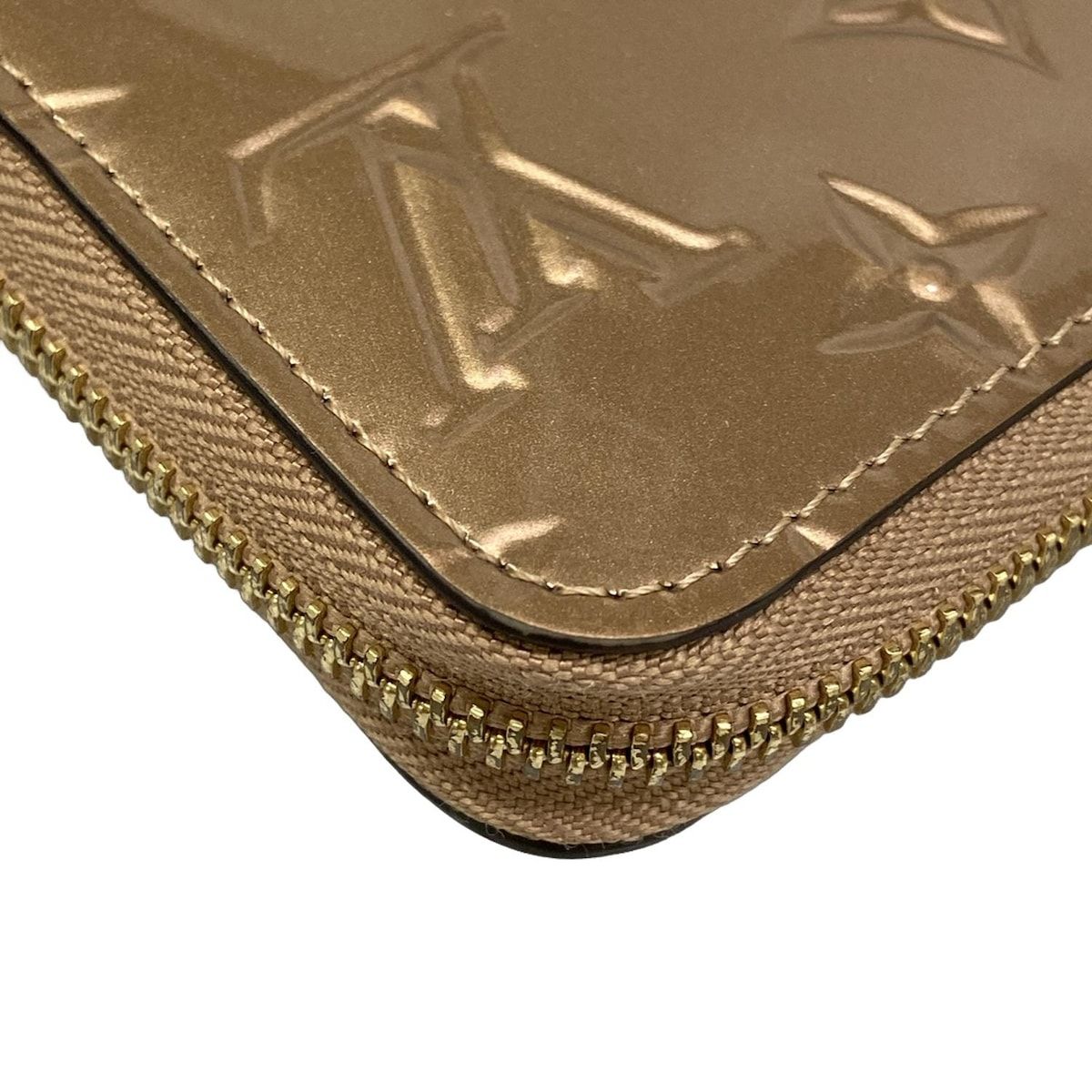 Louis Vuitton Wallet Monogram Vernis Zippy Rose Gold Leather Cowhide — view 6