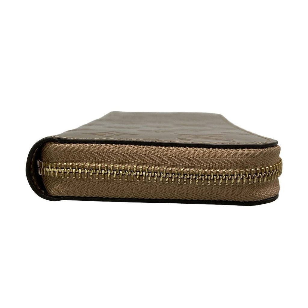 Louis Vuitton Wallet Monogram Vernis Zippy Rose Gold Leather Cowhide — view 8