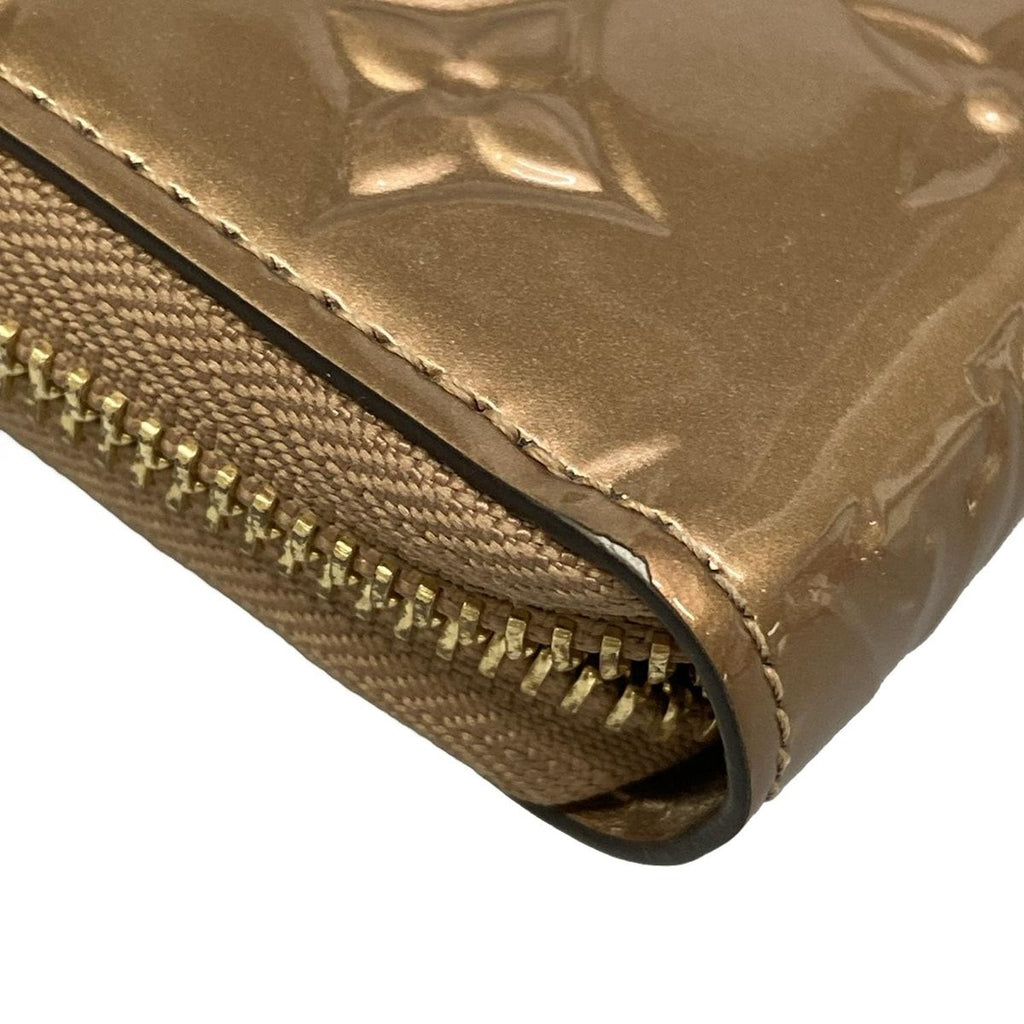 Louis Vuitton Wallet Monogram Vernis Zippy Rose Gold Leather Cowhide — view 7